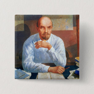 Porträtt av Vladimir Ilyich Lenin, 1934 Knapp