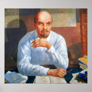 Porträtt av Vladimir Ilyich Lenin, 1934 Poster