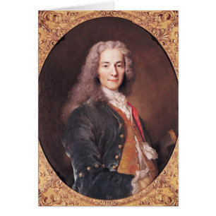 Porträtt av Voltaire åldrades 23, 1728 Hälsningskort