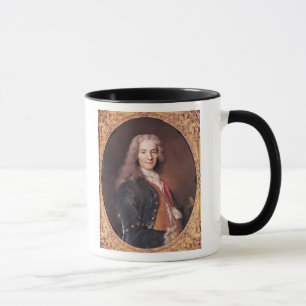 Porträtt av Voltaire åldrades 23, 1728 Mugg