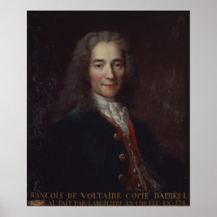 Porträtt av Voltaire Poster