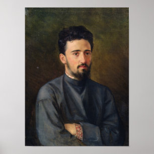 Porträtt av Vsevolod M. Garshin, 1878 Poster