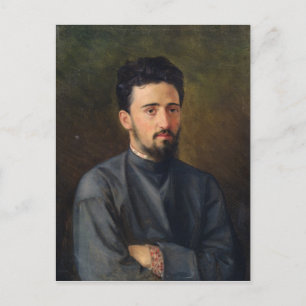 Porträtt av Vsevolod M. Garshin, 1878 Vykort
