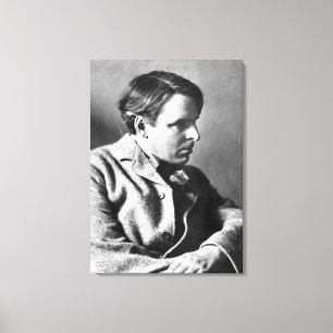 Porträtt av W.B. Yeats Canvastryck