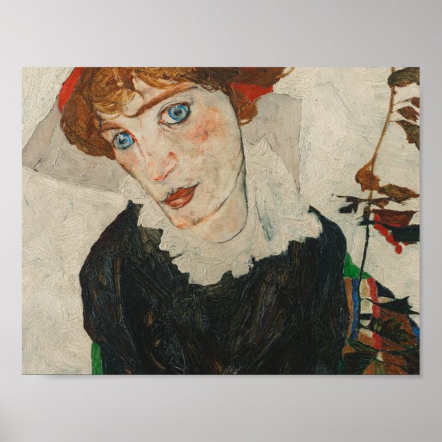 Porträtt av Wally av Egon Schiele Poster (Framsidan)