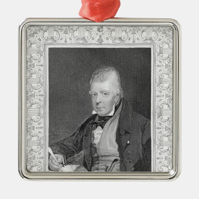 Porträtt av Walter Scott Julgransprydnad Metall (Framsidan)