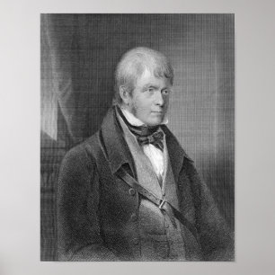 Porträtt av Walter Scott Poster