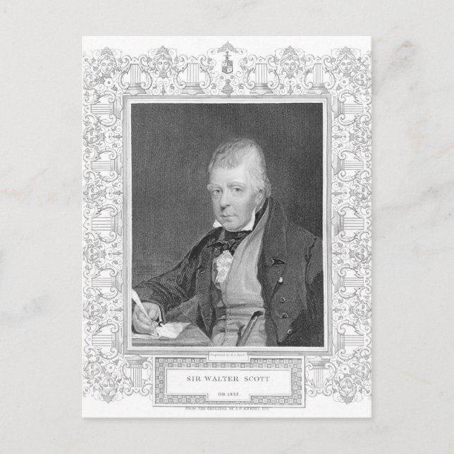 Porträtt av Walter Scott Vykort (Framsida)