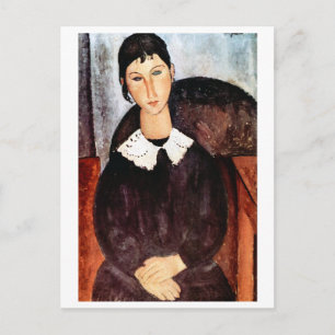 Porträtt av White Collar, Modigliani Vykort