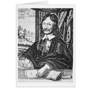 Porträtt av William Lilly (1602-81), från hans Hälsningskort