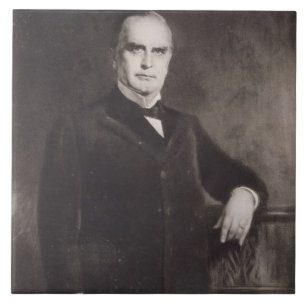 Porträtt av William McKinley (lithoen) Kakelplatta