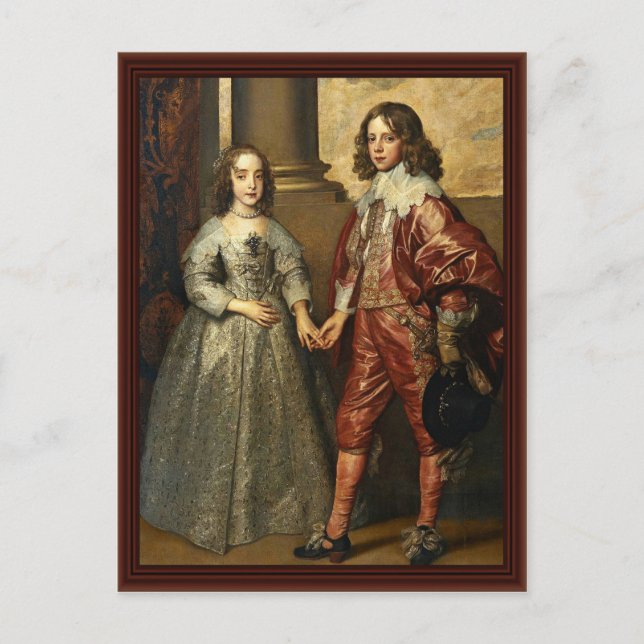 Porträtt av William of Orange som prins Vykort (Framsida)