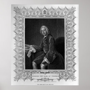 Porträtt av William Pitt, 1st Earl av Chatham Poster