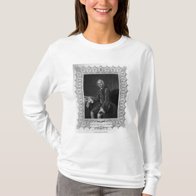 Porträtt av William Pitt, 1st Earl av Chatham Tee (Framsida)
