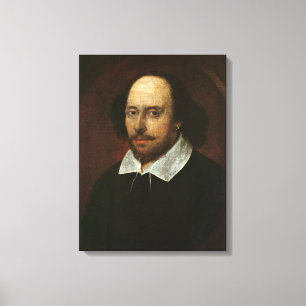 Porträtt av William Shakespeare c.1610 Canvastryck