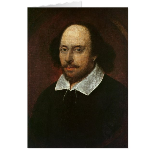 Porträtt av William Shakespeare c.1610 Hälsningskort (Framsidan)