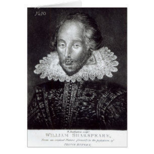 Porträtt av William Shakespeare Hälsningskort