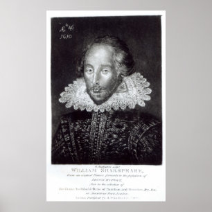 Porträtt av William Shakespeare Poster