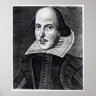 Porträtt av William Shakespeare Poster