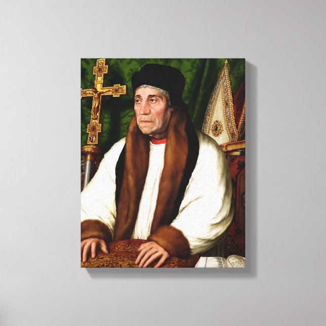 Porträtt av William Warham Canvastryck (Framsida)