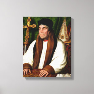 Porträtt av William Warham Canvastryck