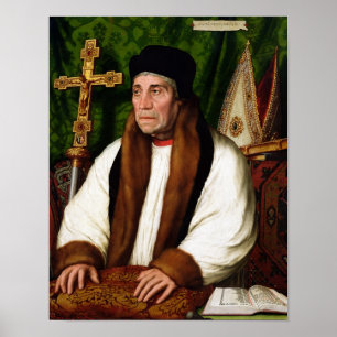Porträtt av William Warham Poster