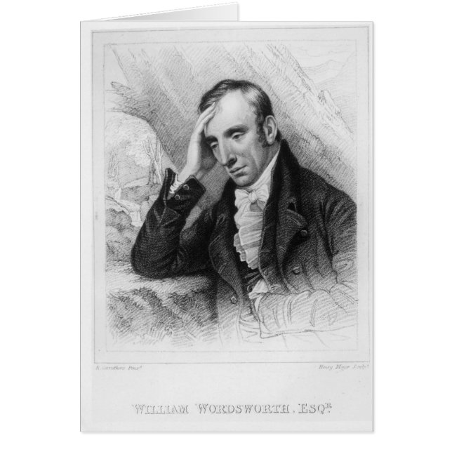Porträtt av William Wordsworth Hälsningskort (Framsidan)