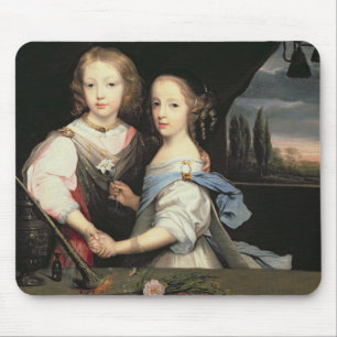 Porträtt av Winston och Arabella (1648-1730) Chur Musmatta