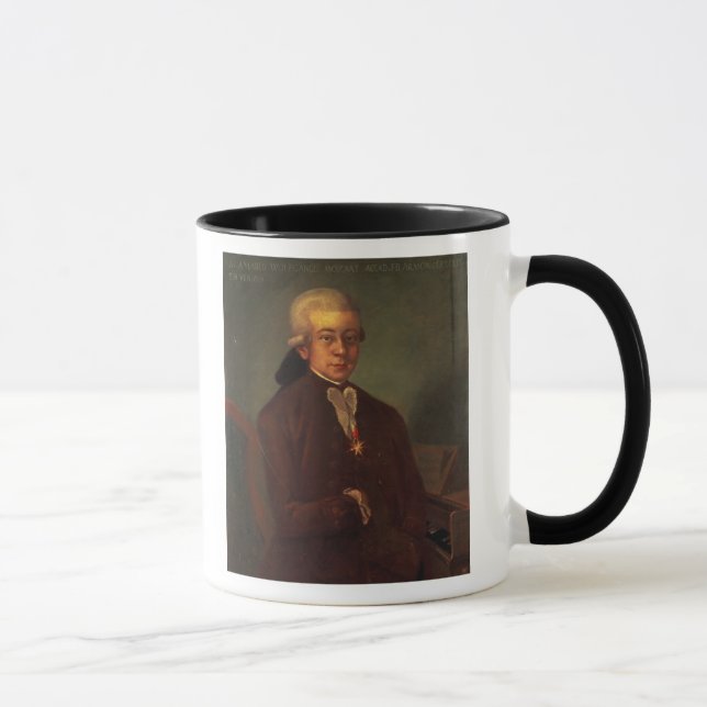 Porträtt av Wolfgang Amadeus Mozart 2 Mugg (Höger)
