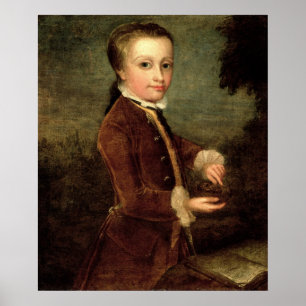 Porträtt av Wolfgang Amadeus Mozart åldrades Poster