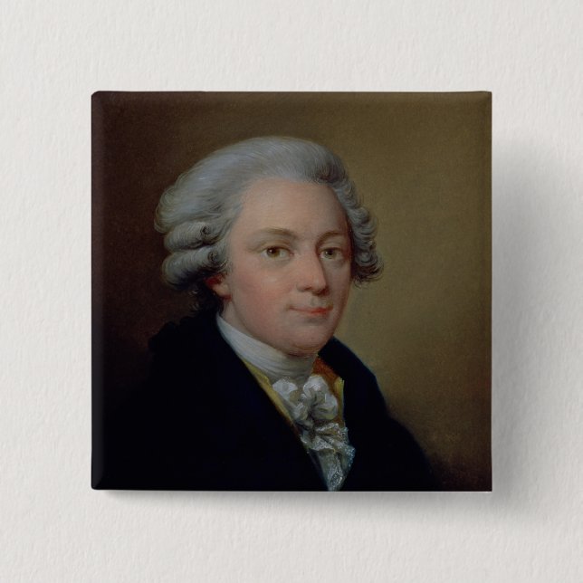 Porträtt av Wolfgang Amadeus Mozart Knapp (Framsida)