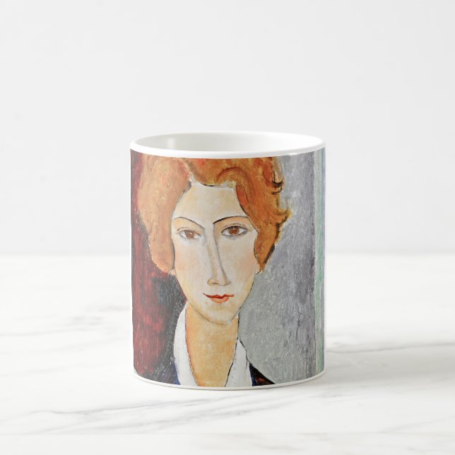 Porträtt av Woman, Modigliani Kaffemugg (Center)