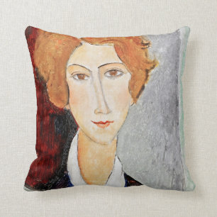 Porträtt av Woman, Modigliani Kudde