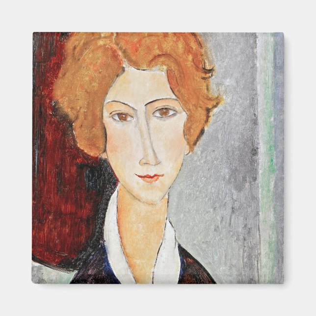 Porträtt av Woman, Modigliani Magnet (Framsidan)