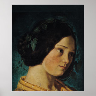 Porträtt av Zelie Courbet, c.1842 Poster