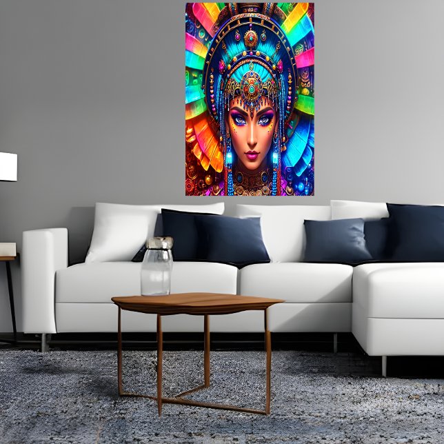 Porträtt: Aztec Goddess Mictēcacihuātl | AI Art Poster (Skapare uppladdad)