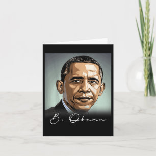 Porträtt Barack Obama President Patriotic Kort
