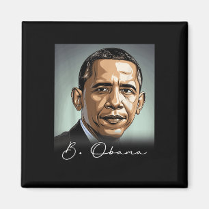 Porträtt Barack Obama President Patriotic Magnet