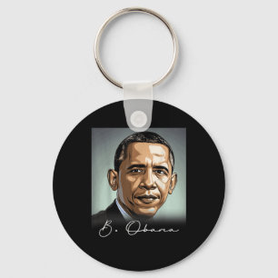 Porträtt Barack Obama President Patriotic Nyckelring