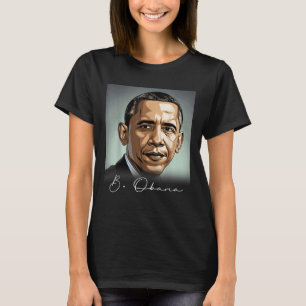 Porträtt Barack Obama President Patriotic T Shirt