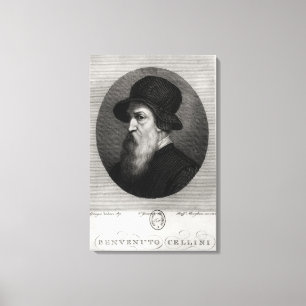 Porträtt Benvenuto Cellini ingraverat av Canvastryck