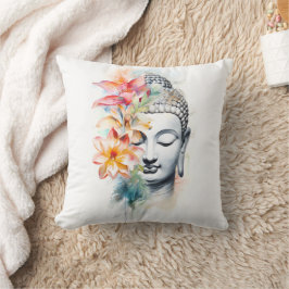 Porträtt Buddha Charcol Watercolor Art Kudde