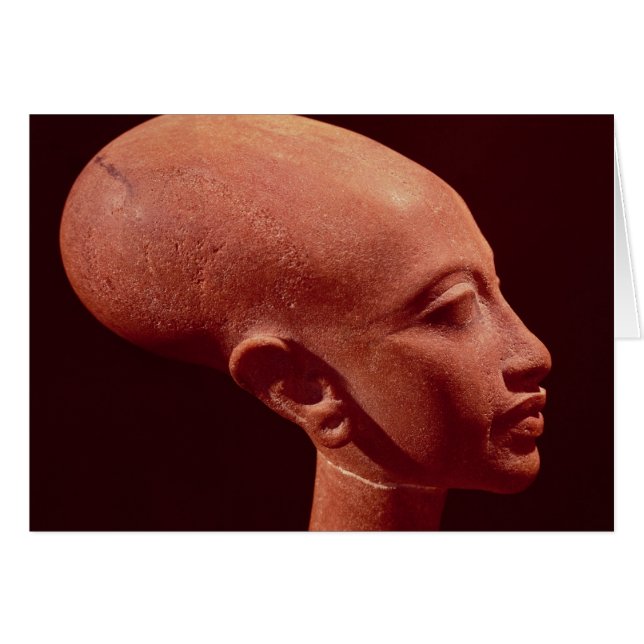 Porträtt bust av en dotter till Kung Akhenaten Hälsningskort (Framsidan Horizontal)