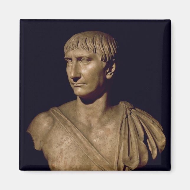 Porträtt bust av kejsare Trajan Magnet (Framsidan)