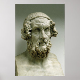 Porträtt bust of Homer Poster