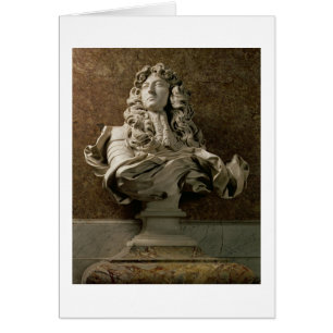 Porträtt bust of Louis XIV (1638-1715), 1665, (mar Hälsningskort