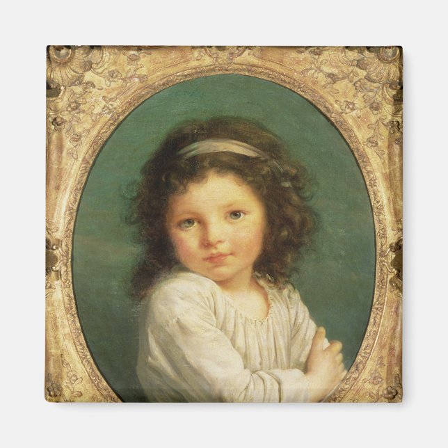 Porträtt, Caroline Llevande de la Briche, 1786 Magnet (Framsidan)