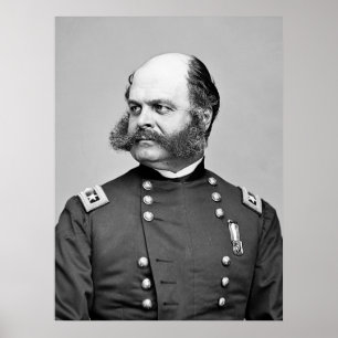 Porträtt Civil Krig General Ambrose E. Burnside Poster