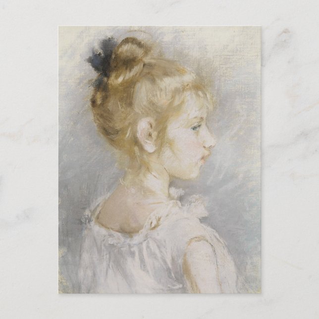 Porträtt de Blanche Pontillon | Berthe Morisot Vykort (Framsida)
