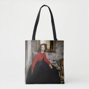 Porträtt de Jeune Femme en Veste Tygkasse